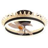 Modern 360 Degree Rotating Dimmable LED Ceiling Fan Light with Remote Control for Bedrooms and Living Rooms