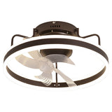 Modern 360 Degree Rotating Dimmable LED Ceiling Fan Light with Remote Control for Bedrooms and Living Rooms