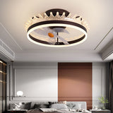 Modern 360 Degree Rotating Dimmable LED Ceiling Fan Light with Remote Control for Bedrooms and Living Rooms