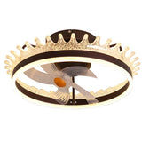 Modern 360 Degree Rotating Dimmable LED Ceiling Fan Light with Remote Control for Bedrooms and Living Rooms
