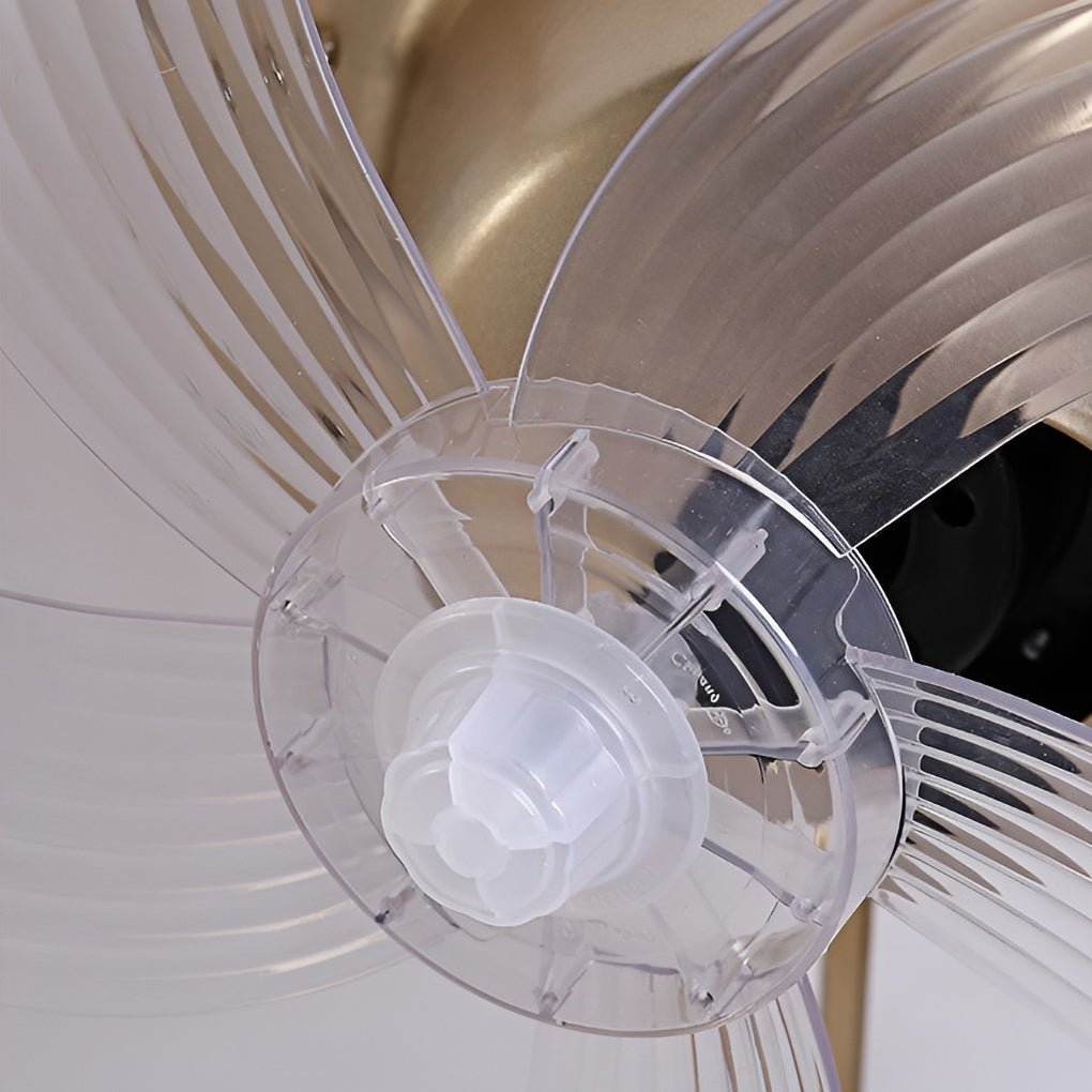Modern 360 Degree Rotating Dimmable LED Ceiling Fan Light with Remote Control for Bedrooms and Living Rooms
