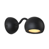 Round Adjustable LED Bedside Reading Wall Sconce Minimalist Iron Wall Mounted Light