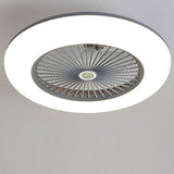 22 Inch Modern Low Profile Bladeless Ceiling Fan with LED Light and Remote Control 3 Speed