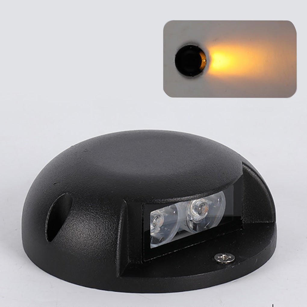 Round LED Surface Mount Step Light Waterproof Outdoor Landscape Decking Pathway Lighting