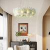 Round Multi Color Glass Flower Chandelier with French Style Floral Design