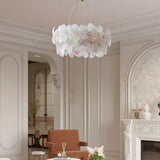 Round Multi Color Glass Flower Chandelier with French Style Floral Design