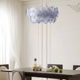 Round Multi Color Glass Flower Chandelier with French Style Floral Design