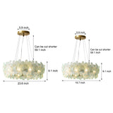 Round Multi Color Glass Flower Chandelier with French Style Floral Design
