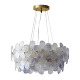 Round Multi Color Glass Flower Chandelier with French Style Floral Design