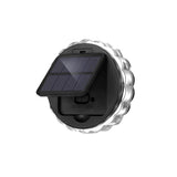 Round Solar LED Outdoor Wall Light Waterproof Petal Sconce with Remote for Garden Fence and Deck