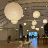 Round Washi Paper Pendant Light Japanese Style Handmade Lantern Ceiling Lamp for Indoor Illumination