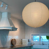 Round Washi Paper Pendant Light Japanese Style Handmade Lantern Ceiling Lamp for Indoor Illumination