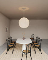 Round Washi Paper Pendant Light Japanese Style Handmade Lantern Ceiling Lamp for Indoor Illumination