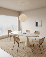 Round Washi Paper Pendant Light Japanese Style Handmade Lantern Ceiling Lamp for Indoor Illumination