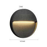 Round Waterproof LED Outdoor Stair Wall Lights Aluminum Step Sconces for Porch Deck