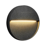 Round Waterproof LED Outdoor Stair Wall Lights Aluminum Step Sconces for Porch Deck