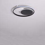 Modern Dual Circle LED Flush Mount Ceiling Light for Bedroom and Living Room 16 Inch 30W
