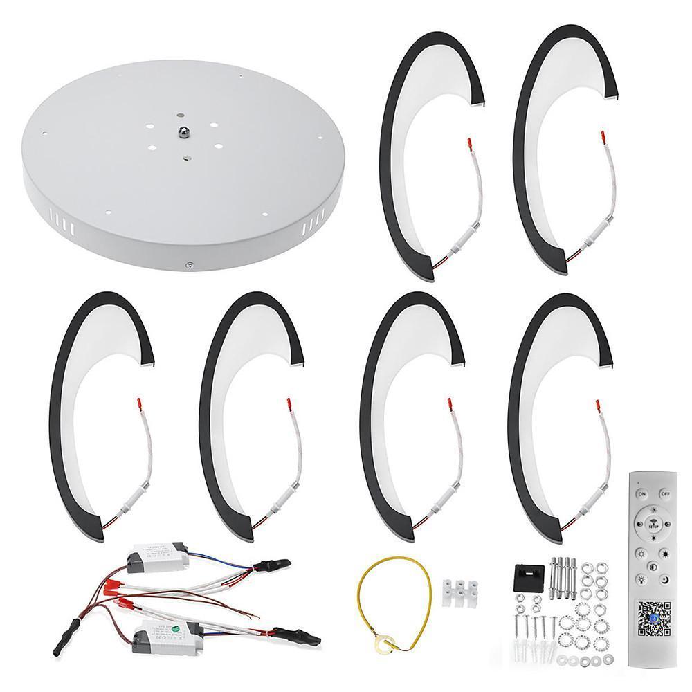 Modern Geometric Acrylic LED Flush Mount Ceiling Lamp with Dimmable Multi Layer Design for Living Room
