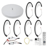 Modern Geometric Acrylic LED Flush Mount Ceiling Lamp with Dimmable Multi Layer Design for Living Room