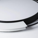 Modern LED Flush Mount Ceiling Light Round Aluminum 18 Inch Low Profile Fixture for Bedroom