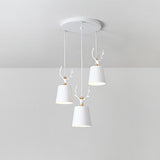 Rustic Antler 3 Light LED Chandelier Classic Farmhouse Pendant Light Fixture for Kitchen and Dining Room