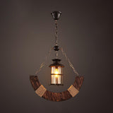 Rustic Industrial Wood Chandelier Nautical Farmhouse Hanging Ceiling Light