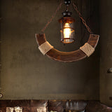 Rustic Industrial Wood Chandelier Nautical Farmhouse Hanging Ceiling Light