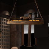 Rustic Iron Box Cage Chandelier Vintage Industrial Steampunk Hanging Light