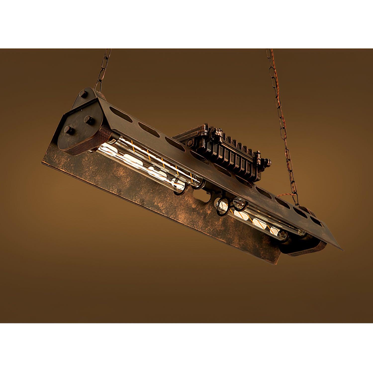 Rustic Iron Box Cage Chandelier Vintage Industrial Steampunk Hanging Light