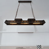 Rustic Iron Box Cage Chandelier Vintage Industrial Steampunk Hanging Light