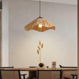 Rustic Natural Straw Handwoven Pendant Light for Coastal and Boho Home Decor
