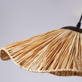 Rustic Natural Straw Handwoven Pendant Light for Coastal and Boho Home Decor