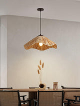 Rustic Natural Straw Handwoven Pendant Light for Coastal and Boho Home Decor