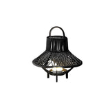 Rustic Tribal Outdoor Floor Lamp Waterproof Black Metal Light for Garden and Patio