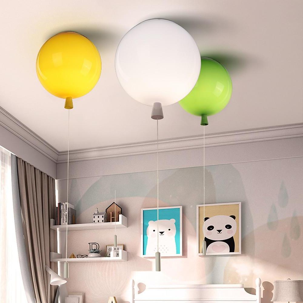 Modern Glass Air Balloon LED Flush Mount Ceiling Lamp for Playrooms and Bedrooms