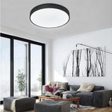 Modern Ultra Thin Round LED Flush Mount Ceiling Light for Contemporary Bedroom and Living Room