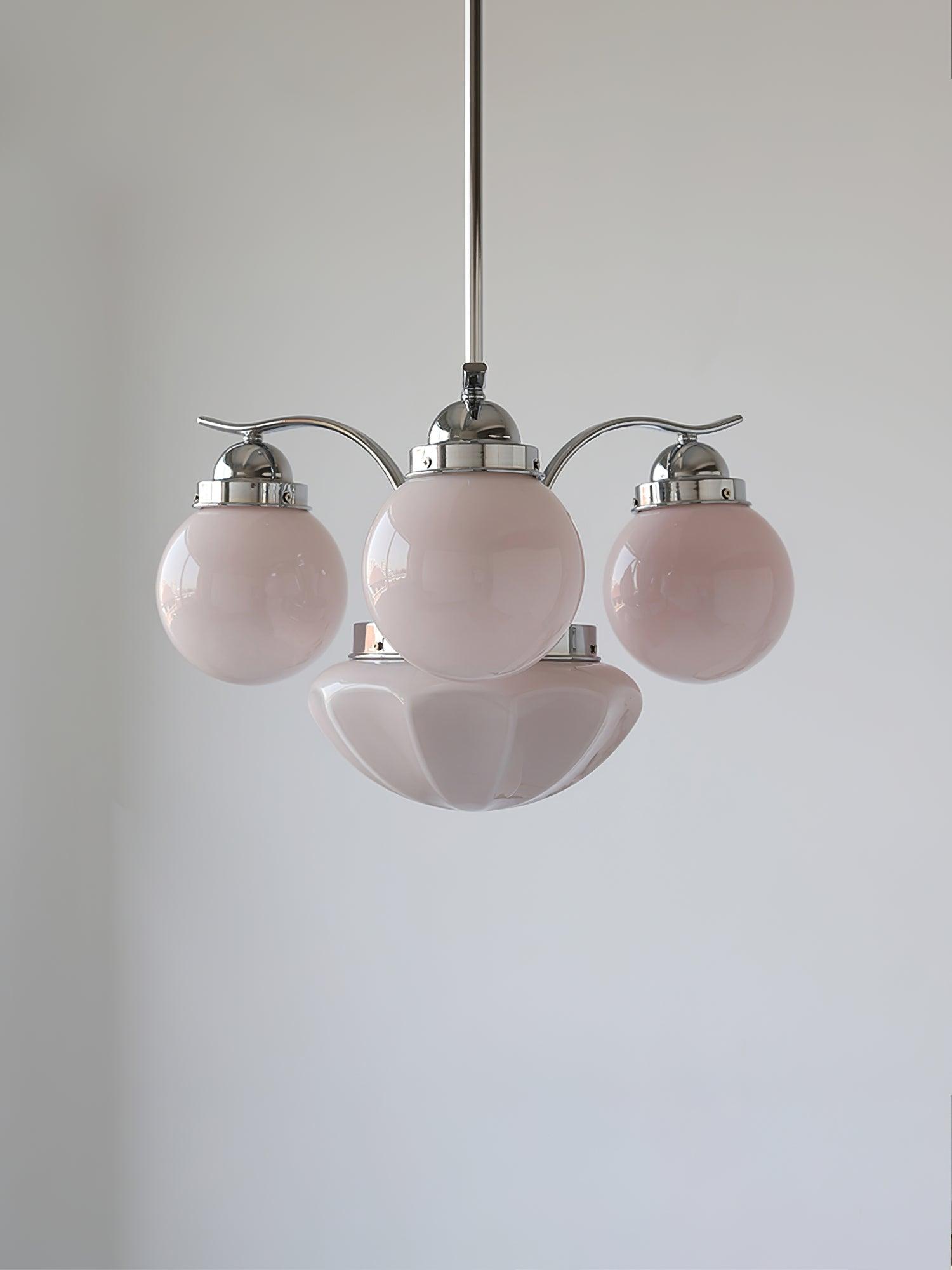 Ryttenberg Modern Globe Glass Chandelier Retro Multi Head Pendant Ceiling Light