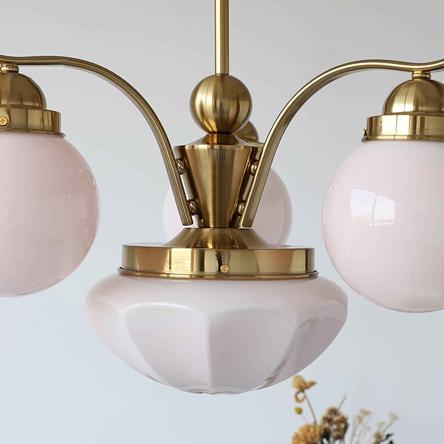 Ryttenberg Modern Globe Glass Chandelier Retro Multi Head Pendant Ceiling Light