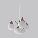 Ryttenberg Modern Globe Glass Chandelier Retro Multi Head Pendant Ceiling Light