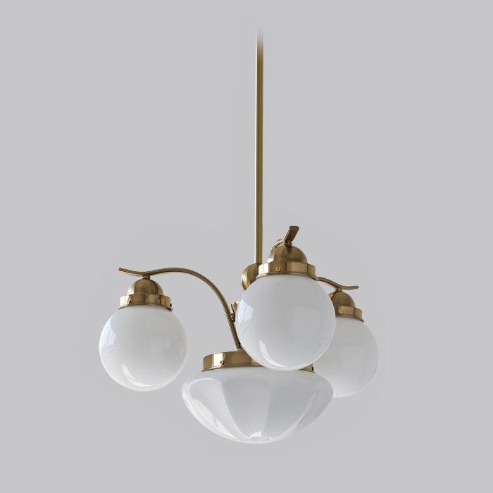 Ryttenberg Modern Globe Glass Chandelier Retro Multi Head Pendant Ceiling Light