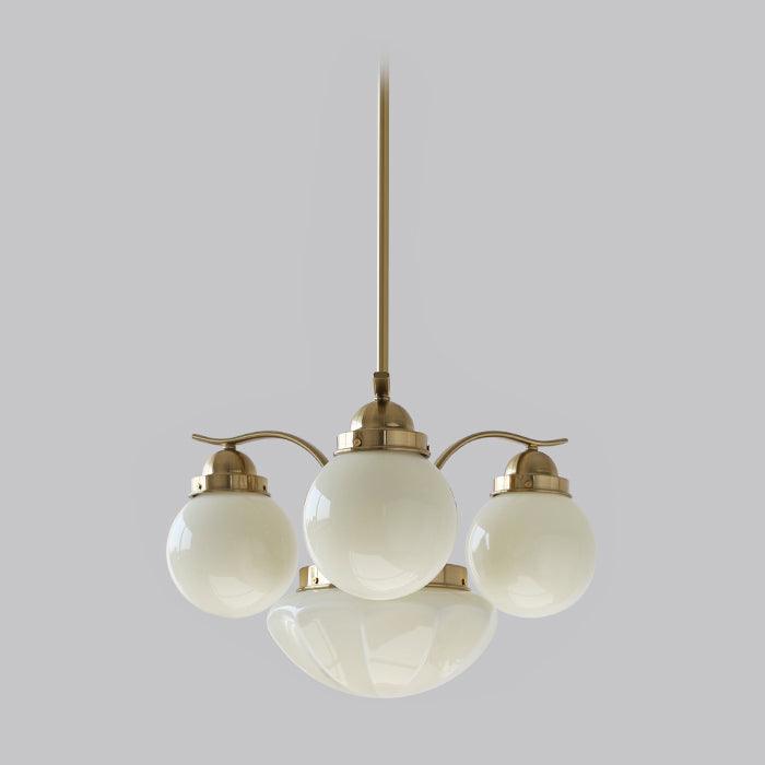 Ryttenberg Modern Globe Glass Chandelier Retro Multi Head Pendant Ceiling Light