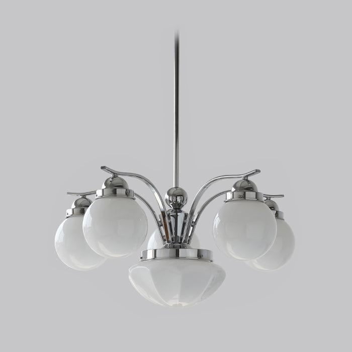 Ryttenberg Modern Globe Glass Chandelier Retro Multi Head Pendant Ceiling Light