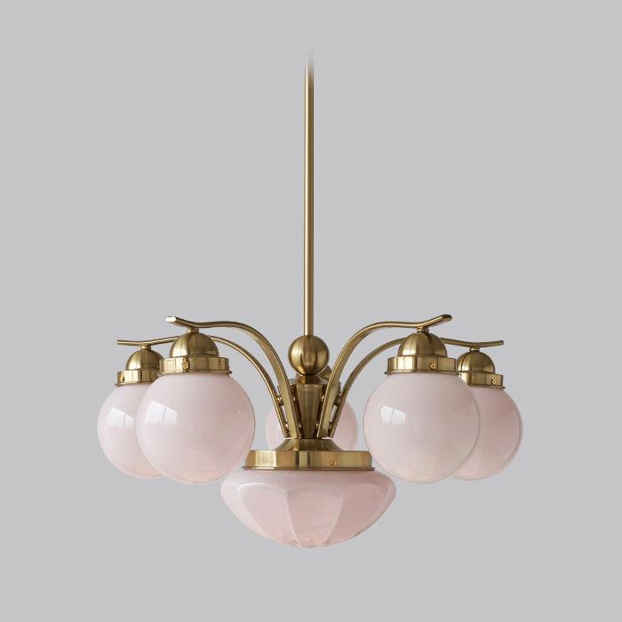 Ryttenberg Modern Globe Glass Chandelier Retro Multi Head Pendant Ceiling Light