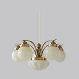 Ryttenberg Modern Globe Glass Chandelier Retro Multi Head Pendant Ceiling Light