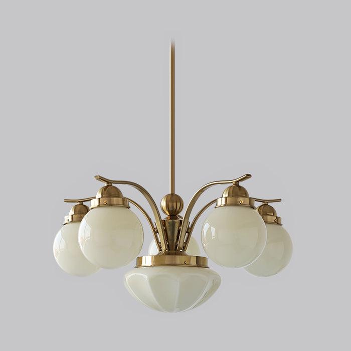 Ryttenberg Modern Globe Glass Chandelier Retro Multi Head Pendant Ceiling Light