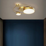Concentric Circles Modern LED Flush Mount Ceiling Light Dimmable Artistic Geometric Fixture