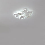Modern Triple Star LED Flush Mount Ceiling Light for Childrens Bedroom and Nursery Decor
