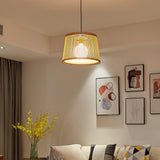 Samantha Wood Slat Pendant Light Natural Wooden Hanging Chandelier for Living Room and Dining Area