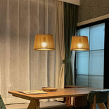 Samantha Wood Slat Pendant Light Natural Wooden Hanging Chandelier for Living Room and Dining Area