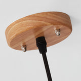 Samantha Wood Slat Pendant Light Natural Wooden Hanging Chandelier for Living Room and Dining Area